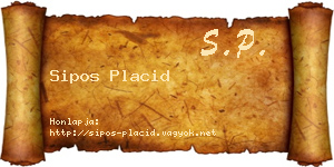 Sipos Placid névjegykártya